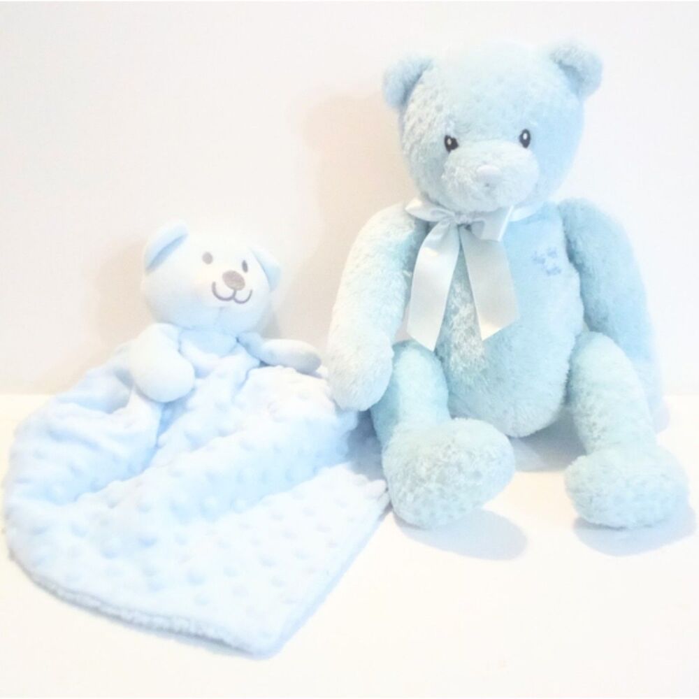 Baby Gund My First Teddy Bear with New Beginnings Baby Blue Teddy Bear Lovey